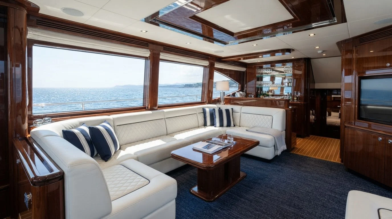 Tapeçaria náutica - Estofamento completo de cockpit de embarcação em Santos